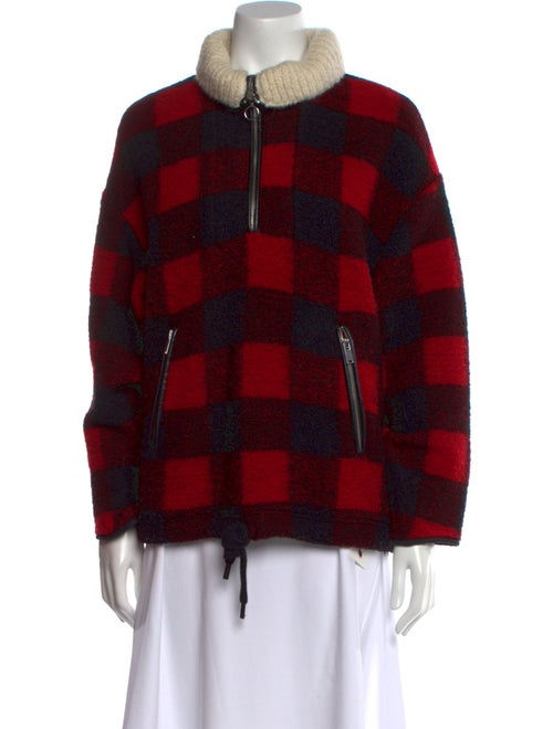 Étoile Isabel Marant Wool Plaid Print Sweater