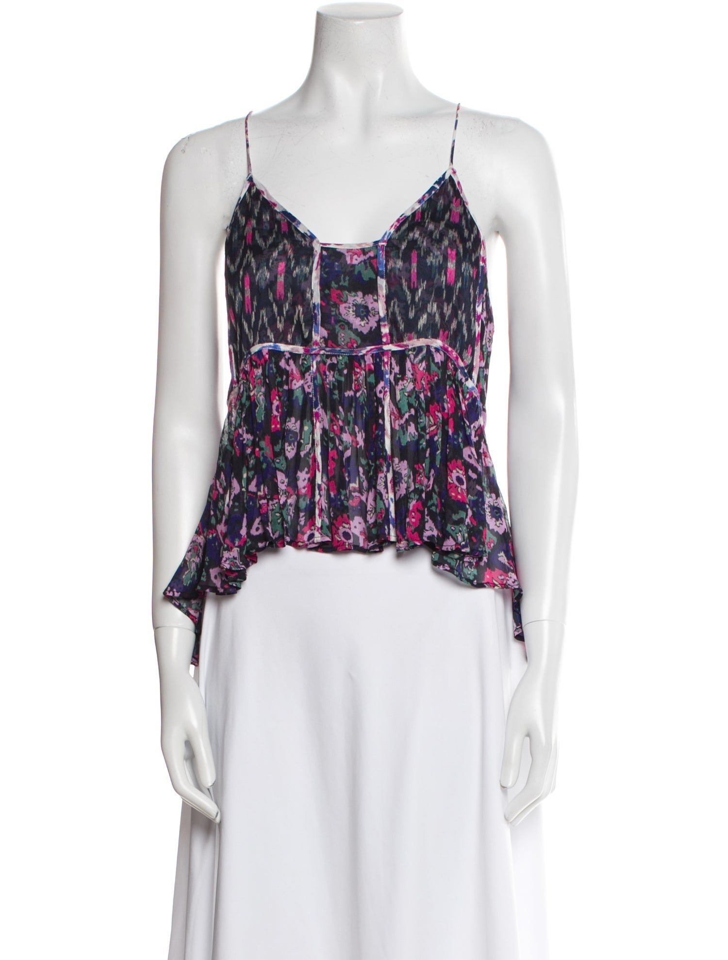 Étoile Isabel Marant Floral Print V-Neck Top