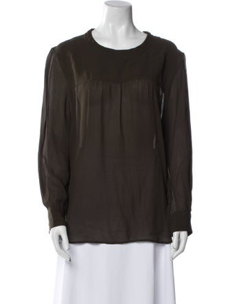 Étoile Isabel Marant Scoop Neck Long Sleeve Blouse