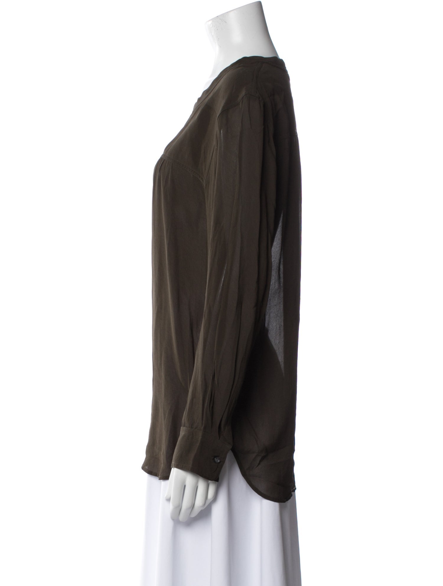 Étoile Isabel Marant Scoop Neck Long Sleeve Blouse