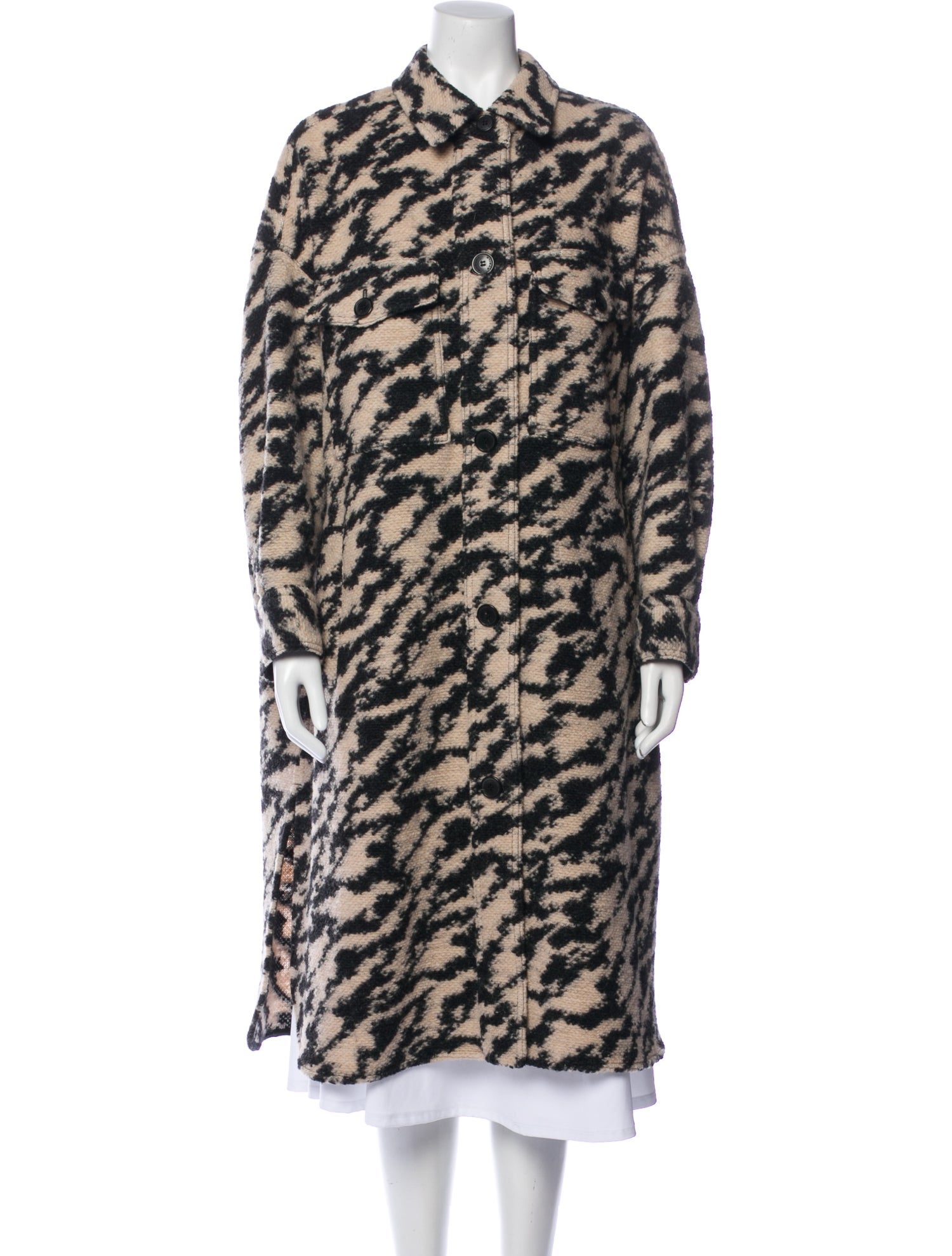 Étoile Isabel Marant Virgin Wool Animal Print Coat