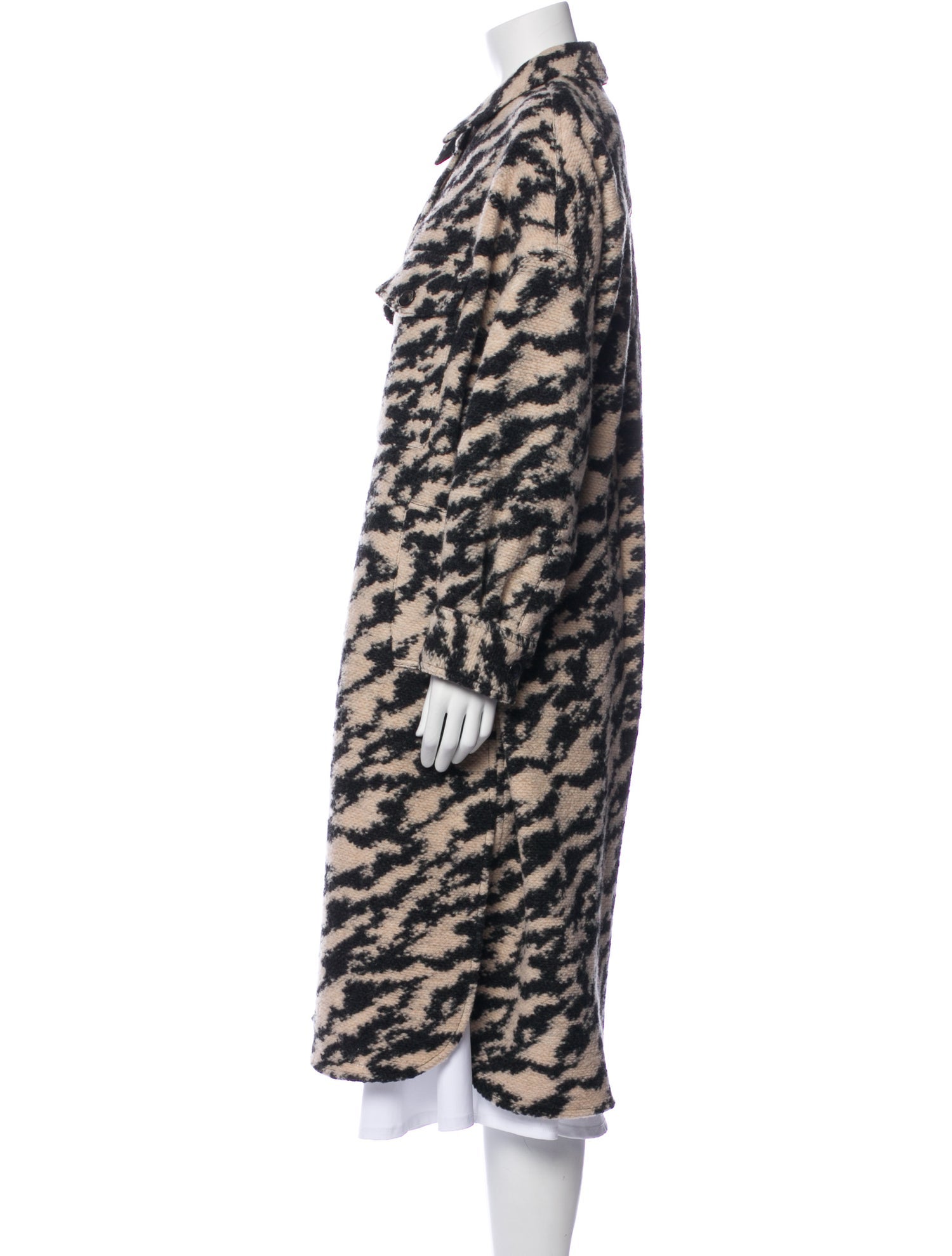 Étoile Isabel Marant Virgin Wool Animal Print Coat