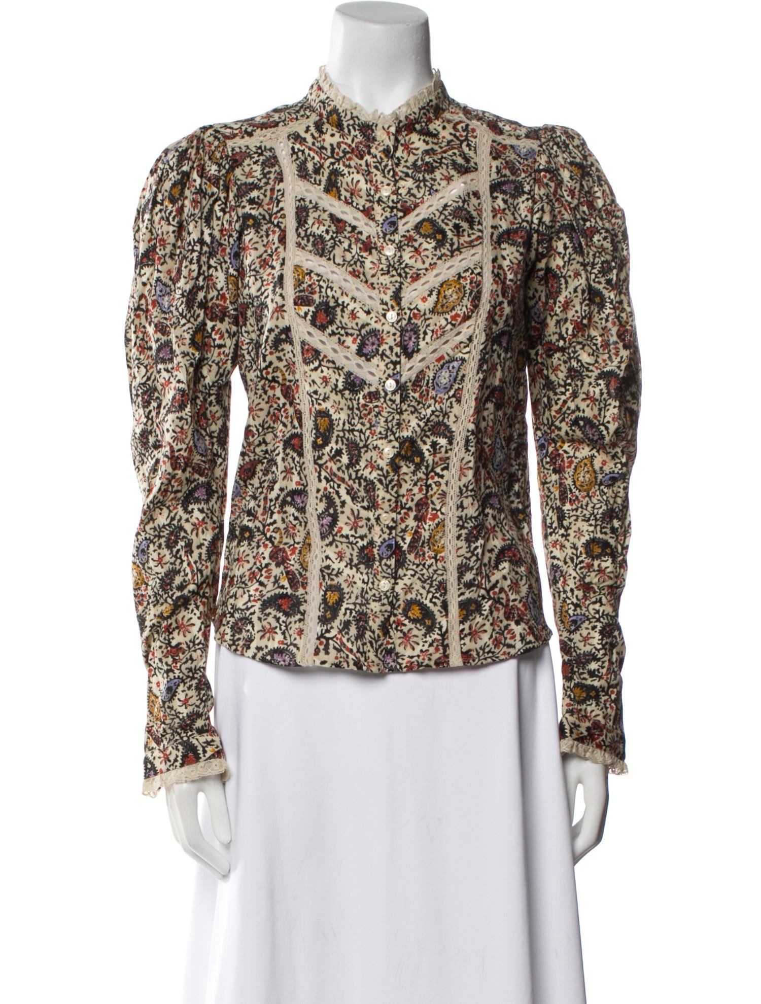 Étoile Isabel Marant Printed Mock Neck Blouse w/ Tags