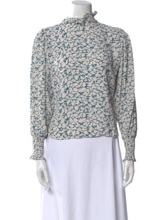 Étoile Isabel Marant Printed Mock Neck Blouse