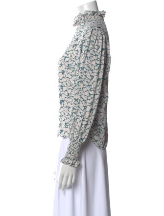 Étoile Isabel Marant Printed Mock Neck Blouse