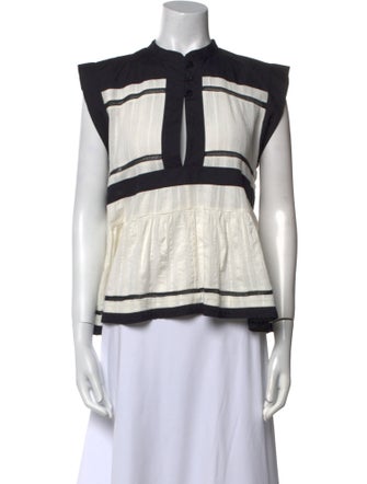 Étoile Isabel Marant Striped Mock Neck Top