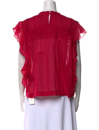 Étoile Isabel Marant Scoop Neck Short Sleeve Blouse