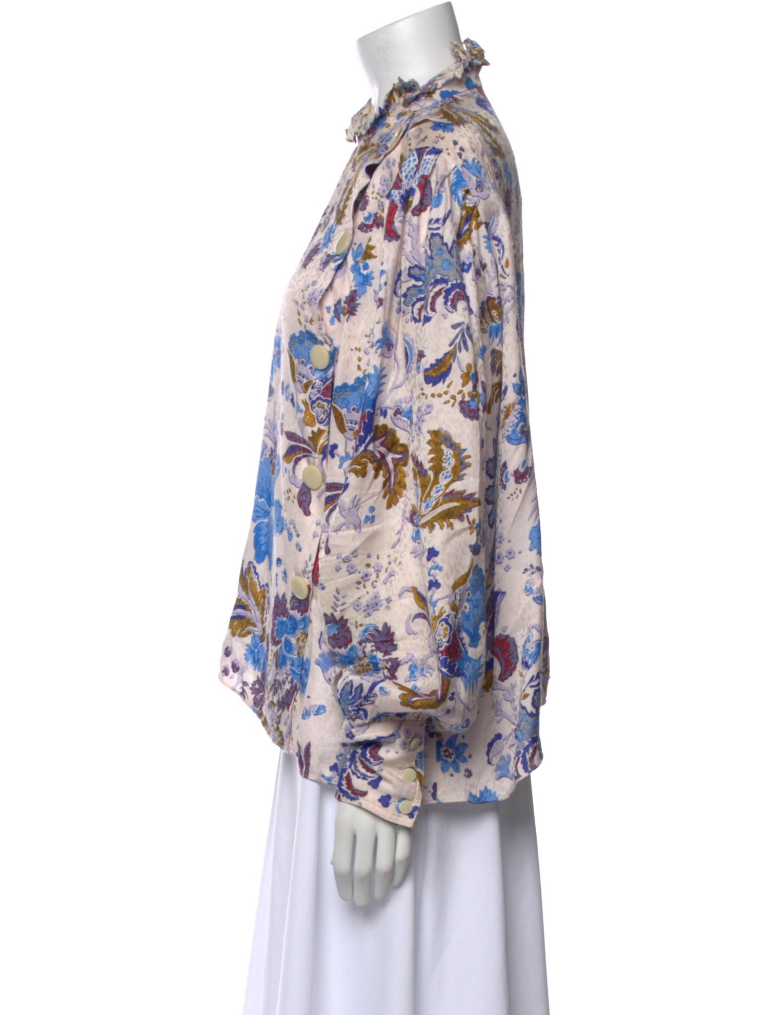 Étoile Isabel Marant Floral Print Mock Neck Blouse