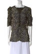 Étoile Isabel Marant Animal Print Scoop Neck Top