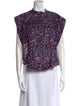 Étoile Isabel Marant Floral Print Mock Neck Blouse