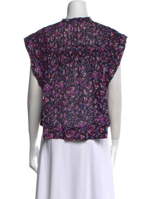 Étoile Isabel Marant Floral Print Mock Neck Blouse