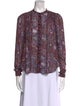 Étoile Isabel Marant Floral Print Mock Neck Blouse