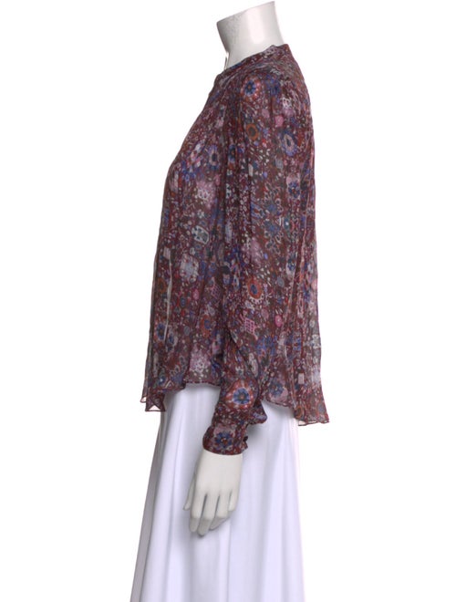 Étoile Isabel Marant Floral Print Mock Neck Blouse
