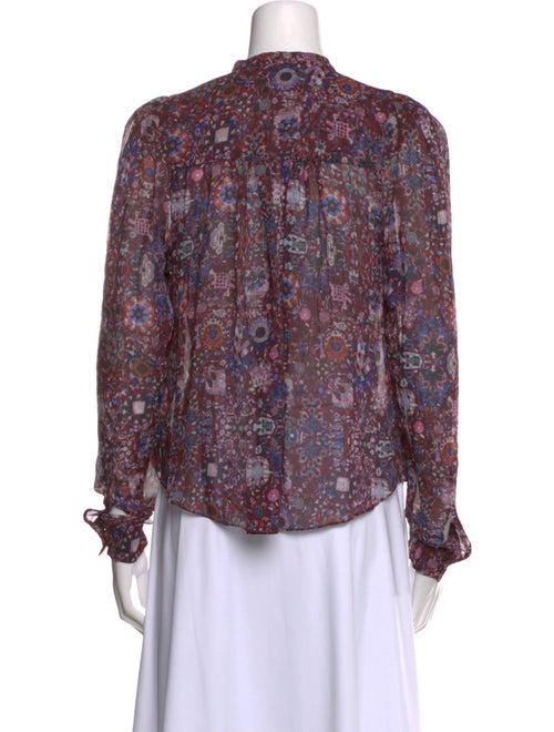 Étoile Isabel Marant Floral Print Mock Neck Blouse