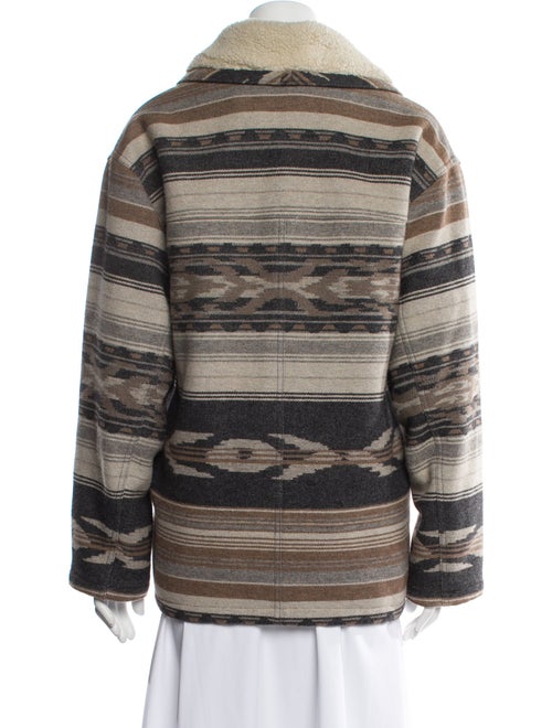 Étoile Isabel Marant Wool Striped Faux Fur Coat