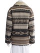 Étoile Isabel Marant Wool Striped Faux Fur Coat