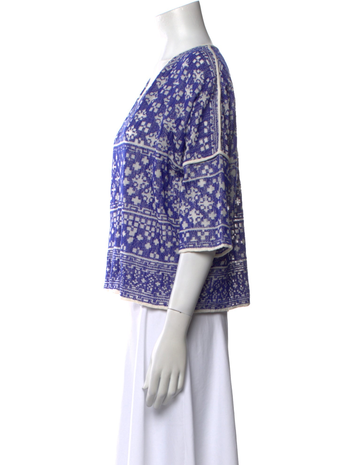 Étoile Isabel Marant Printed V-Neck Top