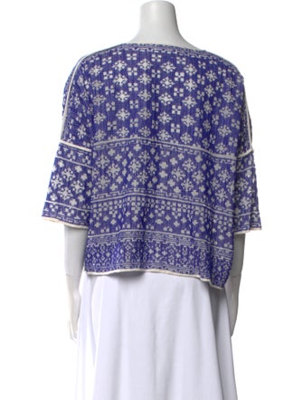 Étoile Isabel Marant Printed V-Neck Top