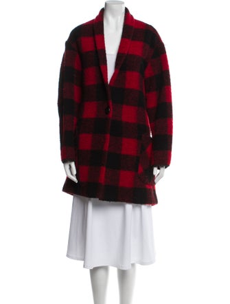 Étoile Isabel Marant Wool Plaid Print Coat