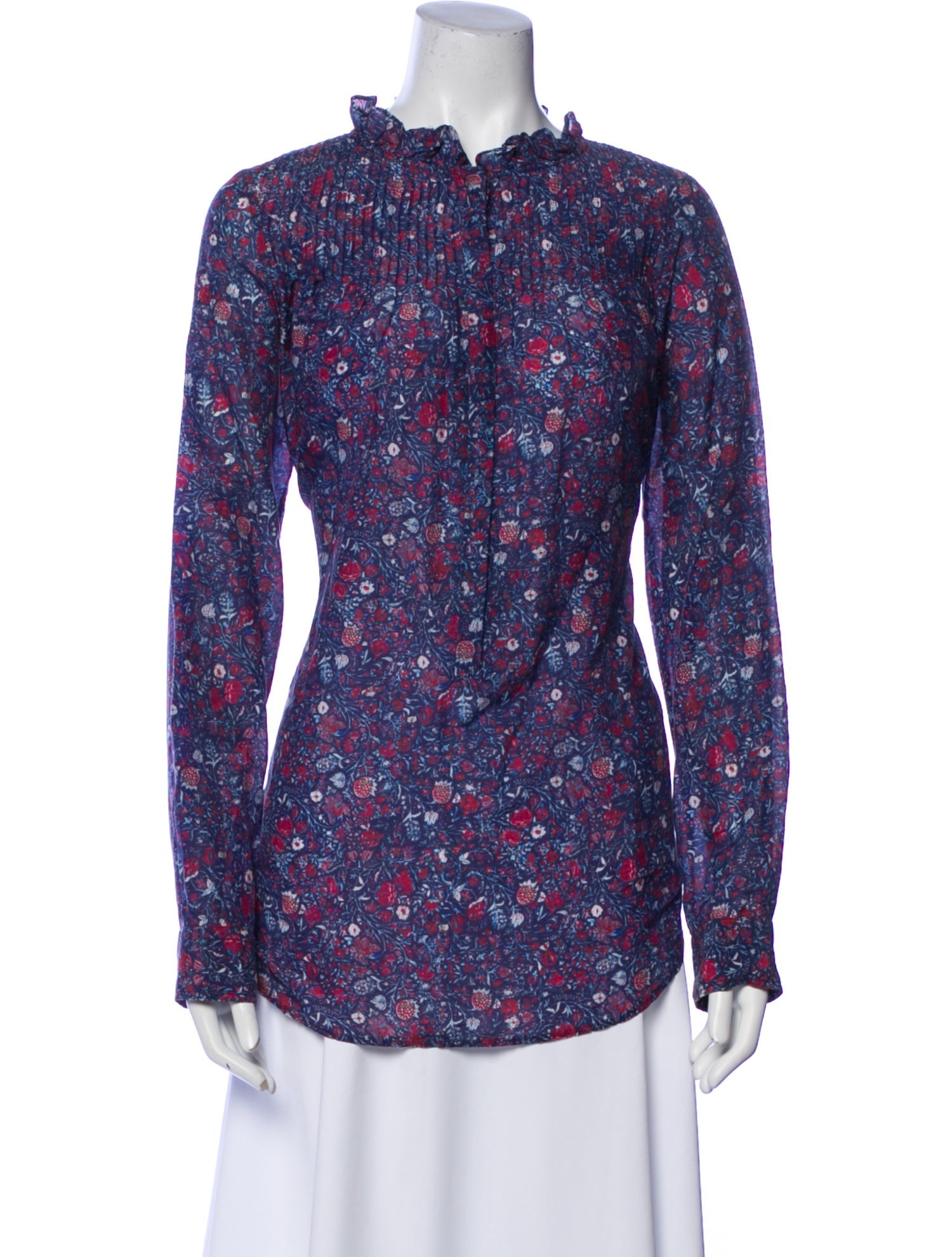 Étoile Isabel Marant Floral Print Mock Neck Blouse