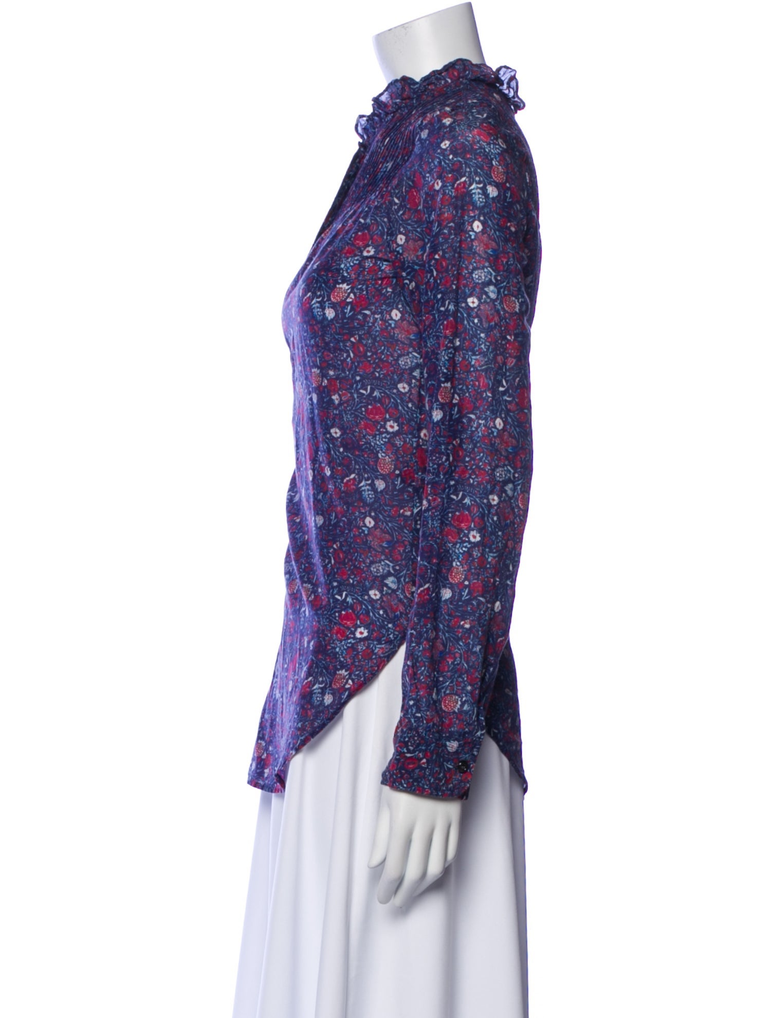 Étoile Isabel Marant Floral Print Mock Neck Blouse