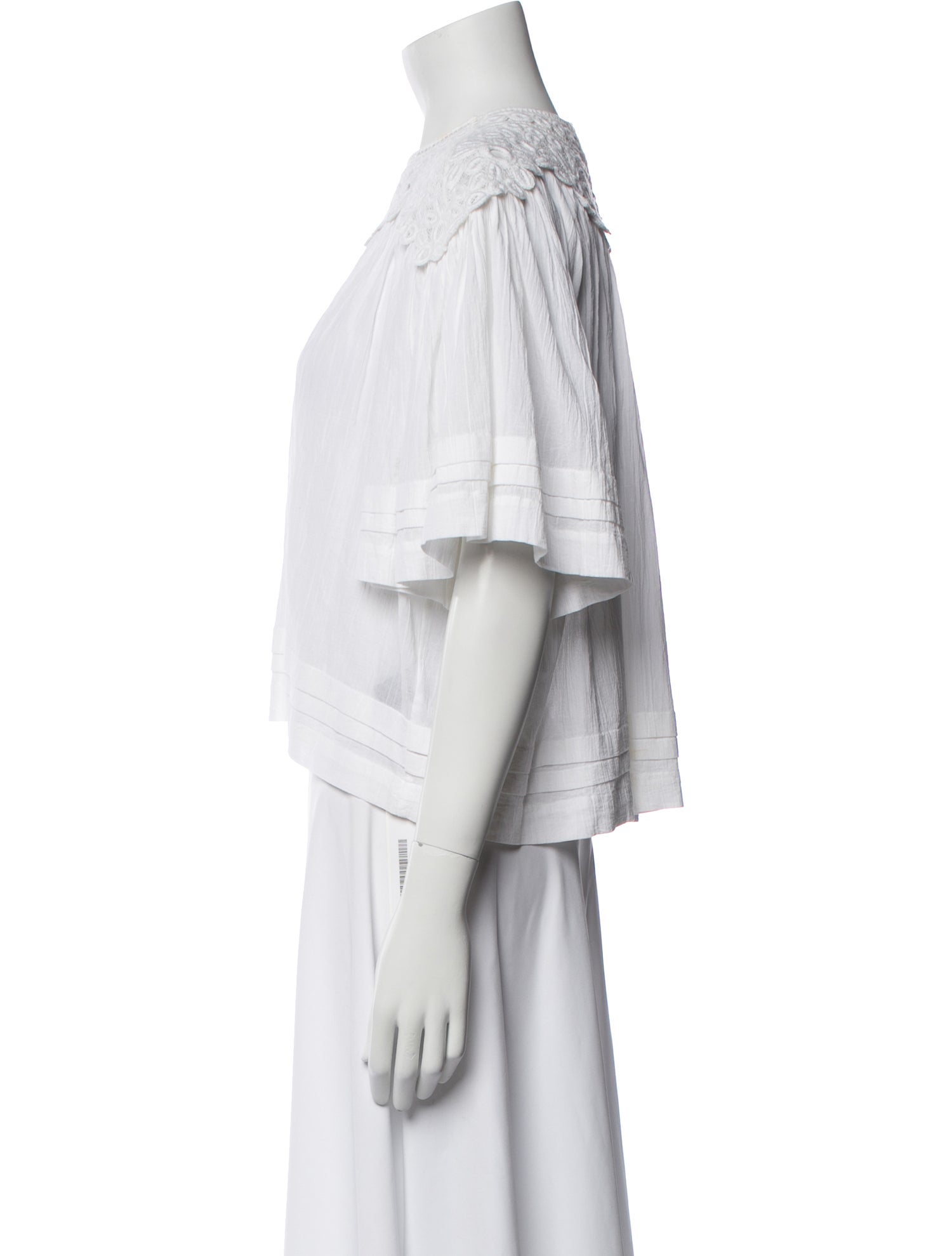 Étoile Isabel Marant Off-The-Shoulder Short Sleeve Crop Top