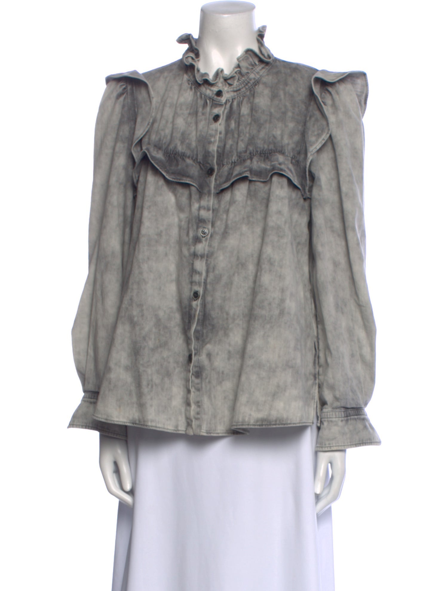 Étoile Isabel Marant Mock Neck Long Sleeve Blouse