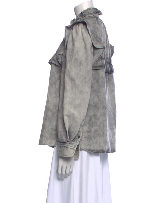 Étoile Isabel Marant Mock Neck Long Sleeve Blouse