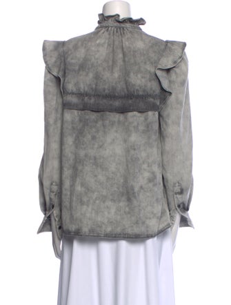 Étoile Isabel Marant Mock Neck Long Sleeve Blouse
