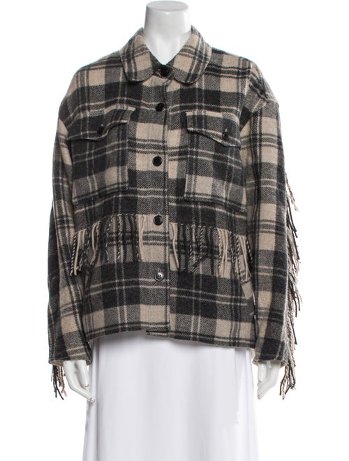 Étoile Isabel Marant Wool Plaid Print Jacket