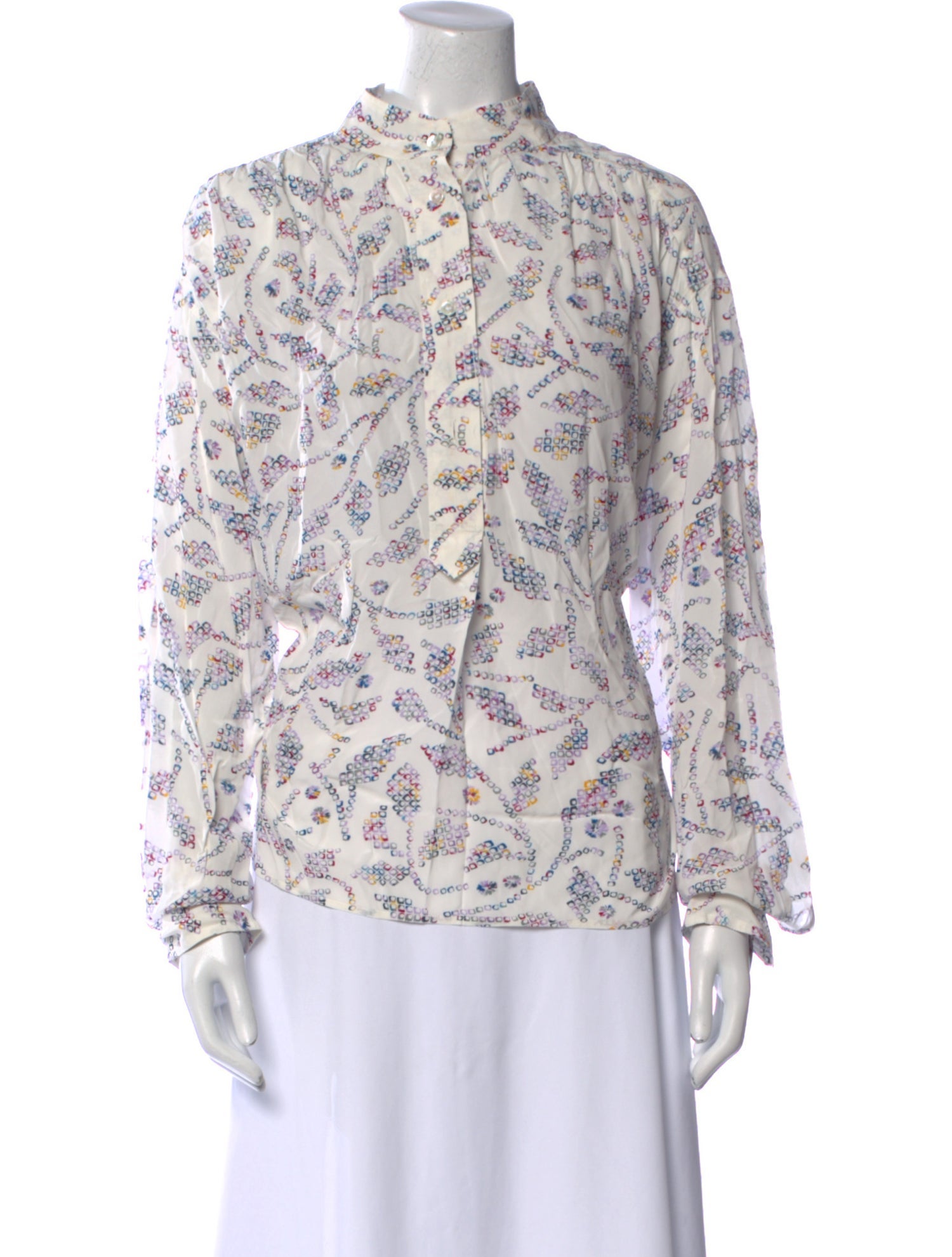 Étoile Isabel Marant Paisley Print Mock Neck Blouse