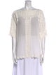 Étoile Isabel Marant Scoop Neck Short Sleeve Blouse