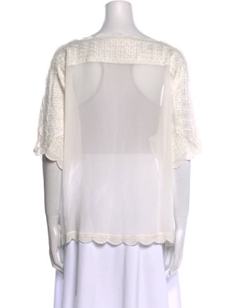 Étoile Isabel Marant Scoop Neck Short Sleeve Blouse