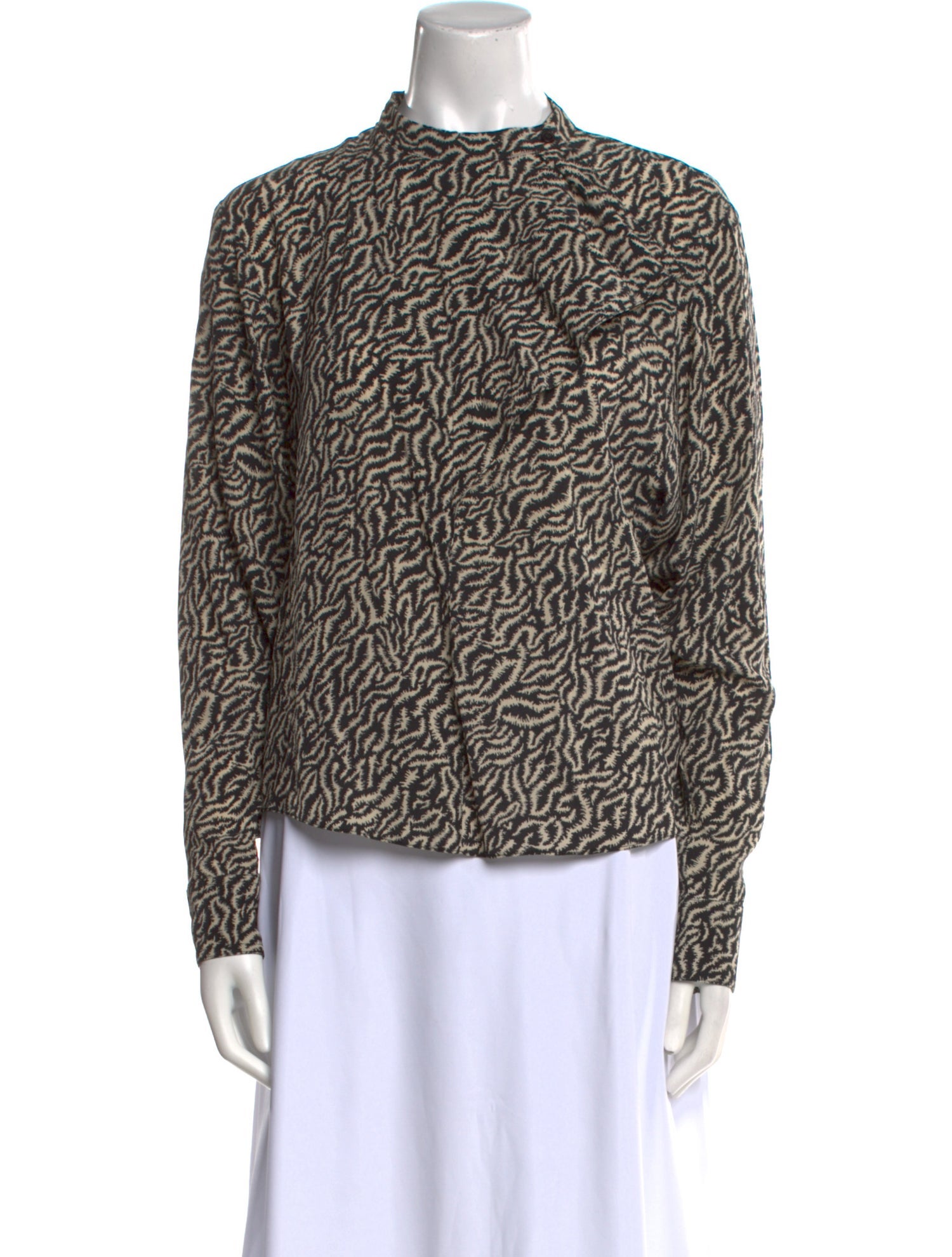 Étoile Isabel Marant Printed Mock Neck Blouse