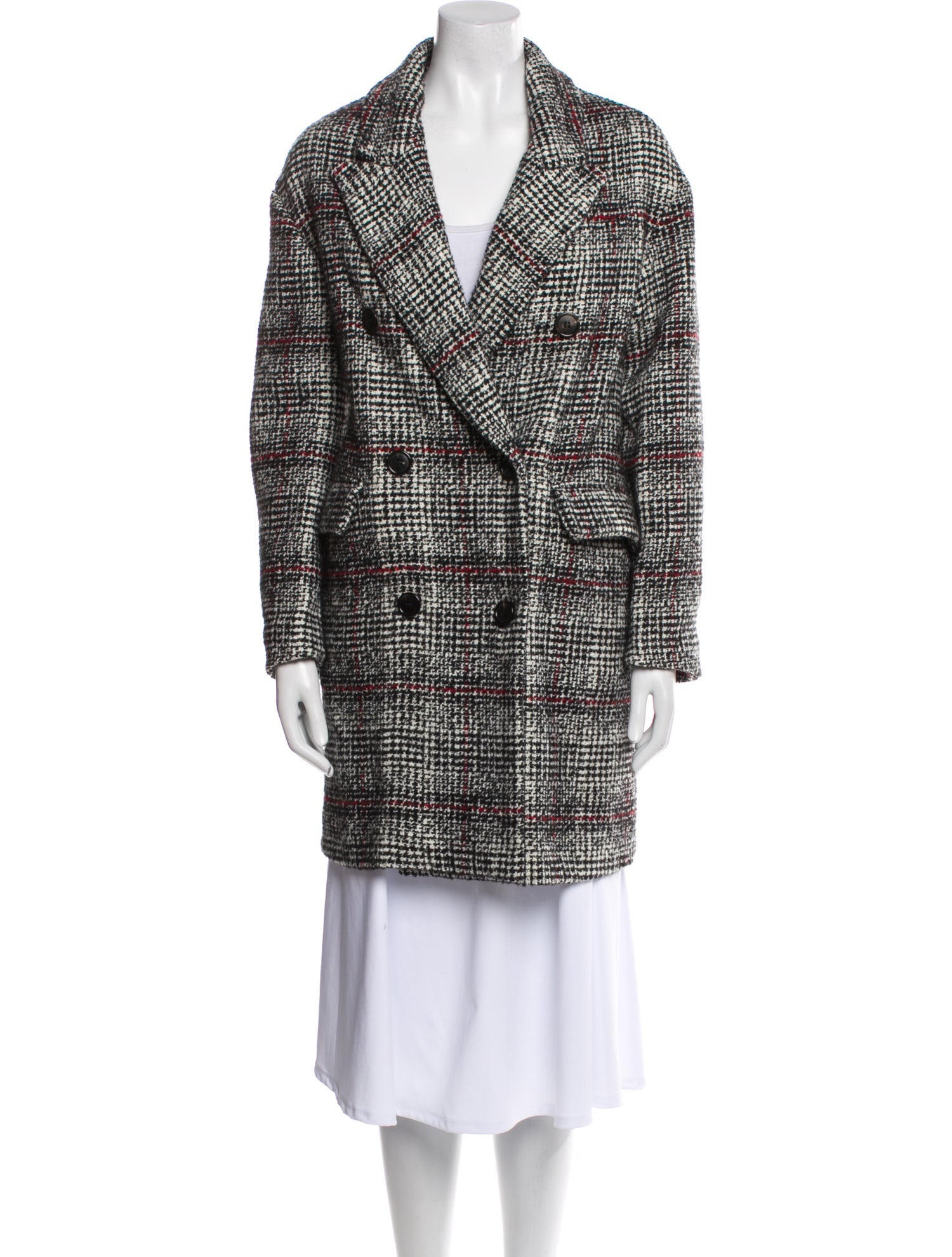 Étoile Isabel Marant Plaid Print Peacoat