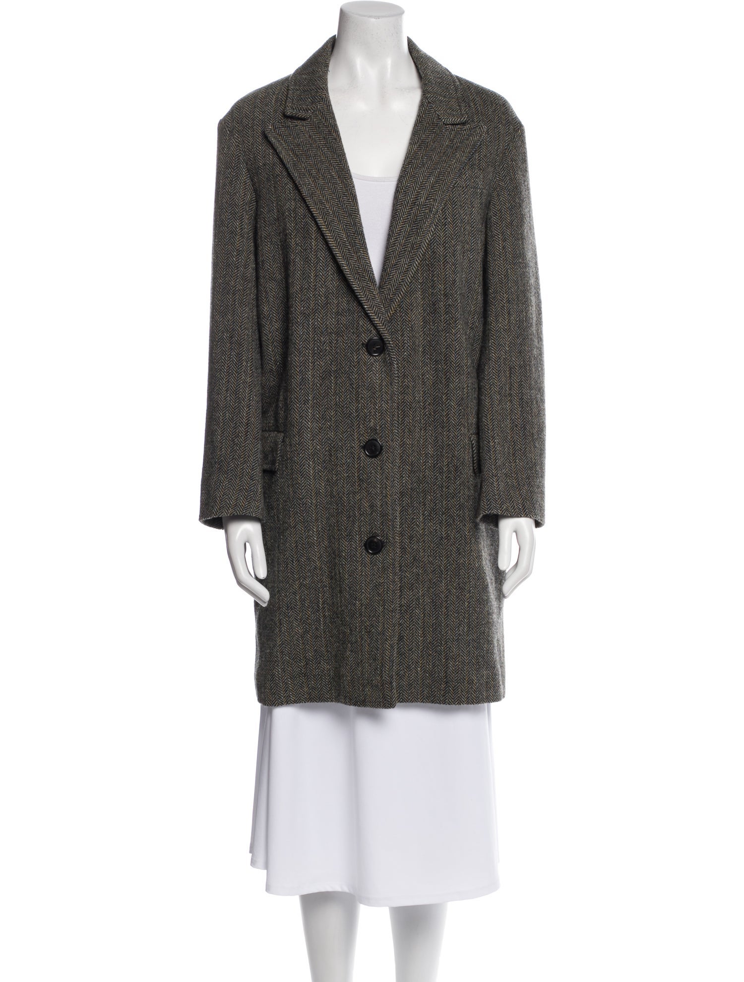 Étoile Isabel Marant Virgin Wool Tweed Pattern Coat