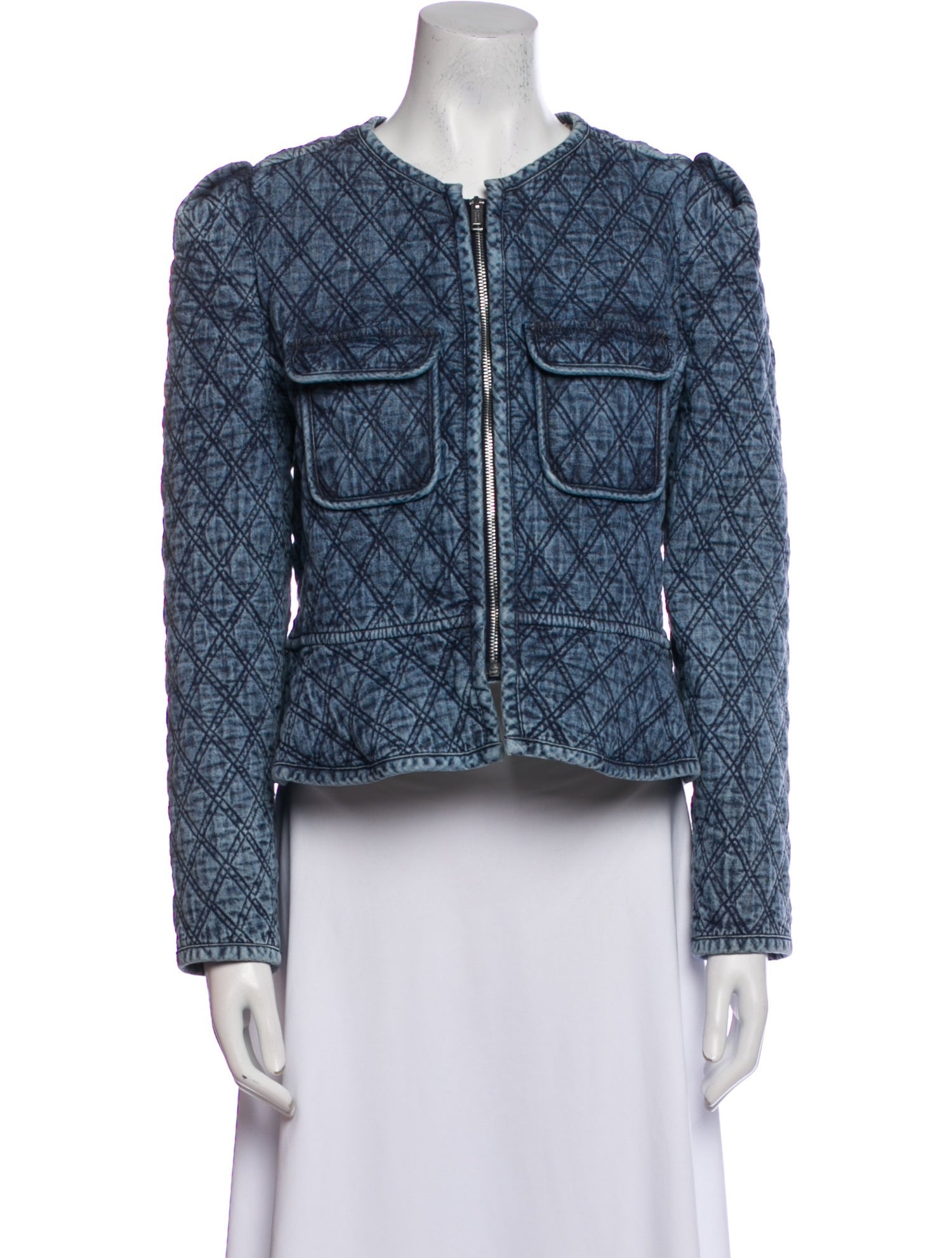 Étoile Isabel Marant Plaid Print Denim Jacket