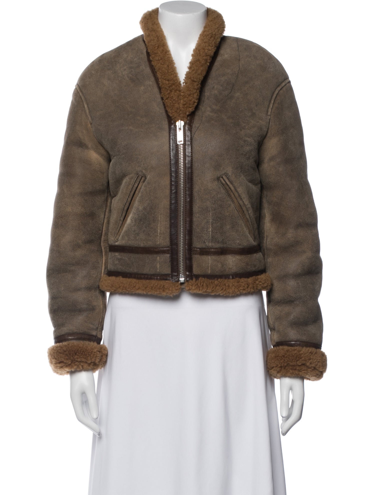 Étoile Isabel Marant Lambskin Faux Fur Jacket