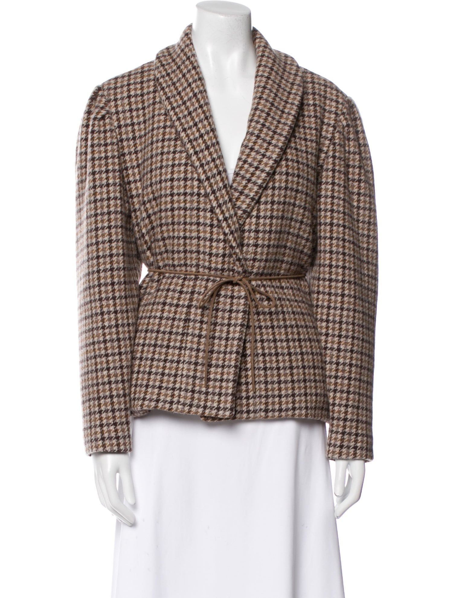 Étoile Isabel Marant Virgin Wool Houndstooth Print Blazer