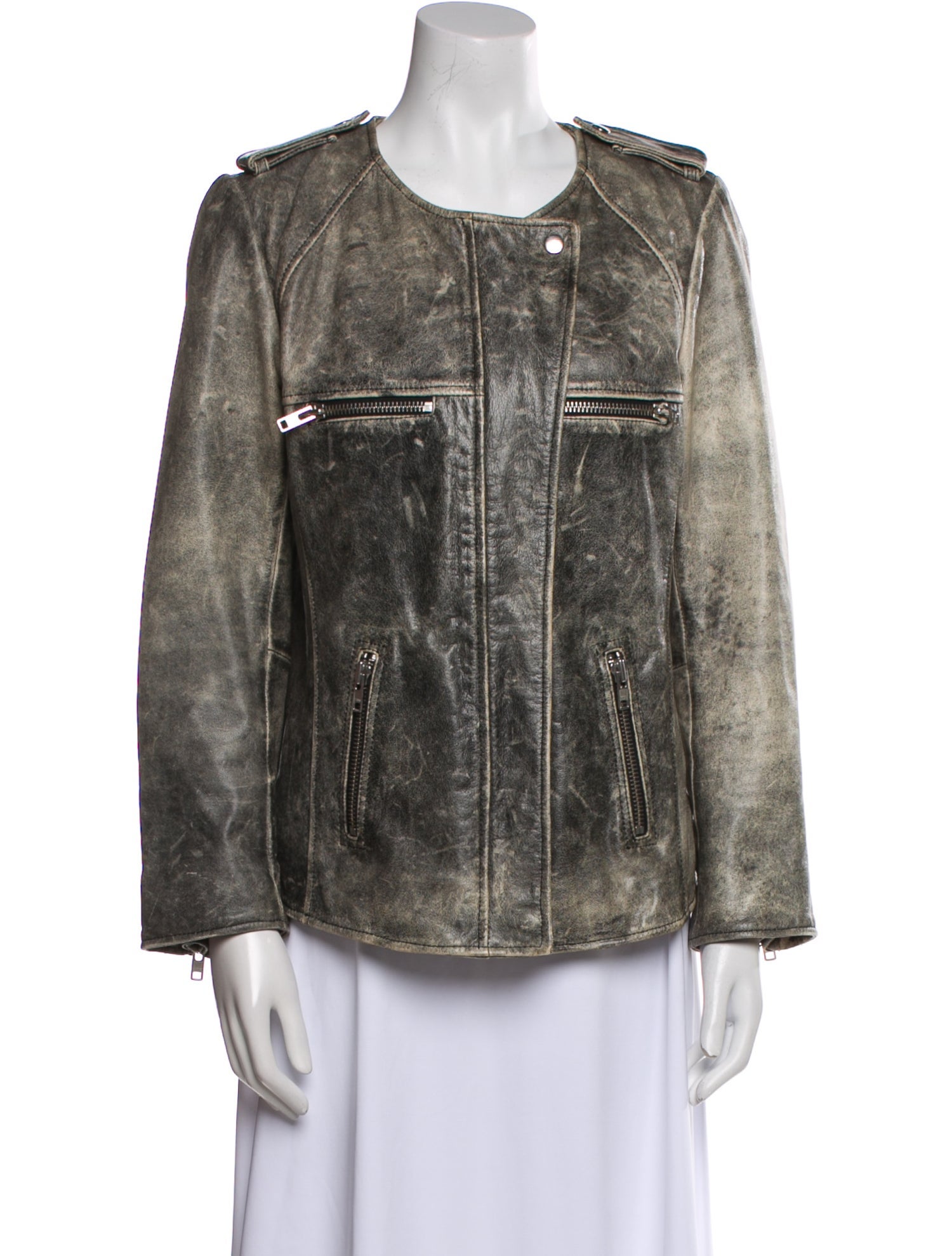 Étoile Isabel Marant Leather Faux Fur Jacket