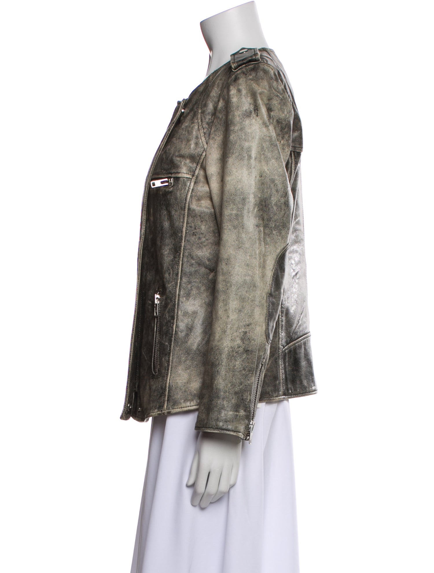 Étoile Isabel Marant Leather Faux Fur Jacket