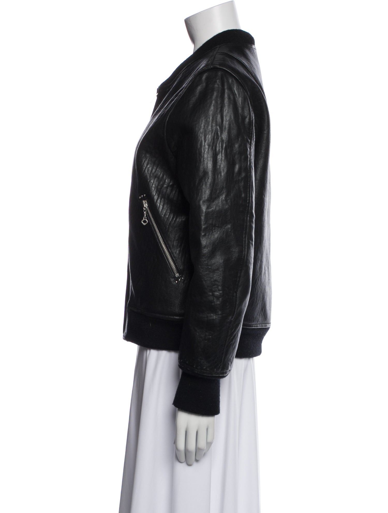 Étoile Isabel Marant Lamb Leather Bomber Jacket