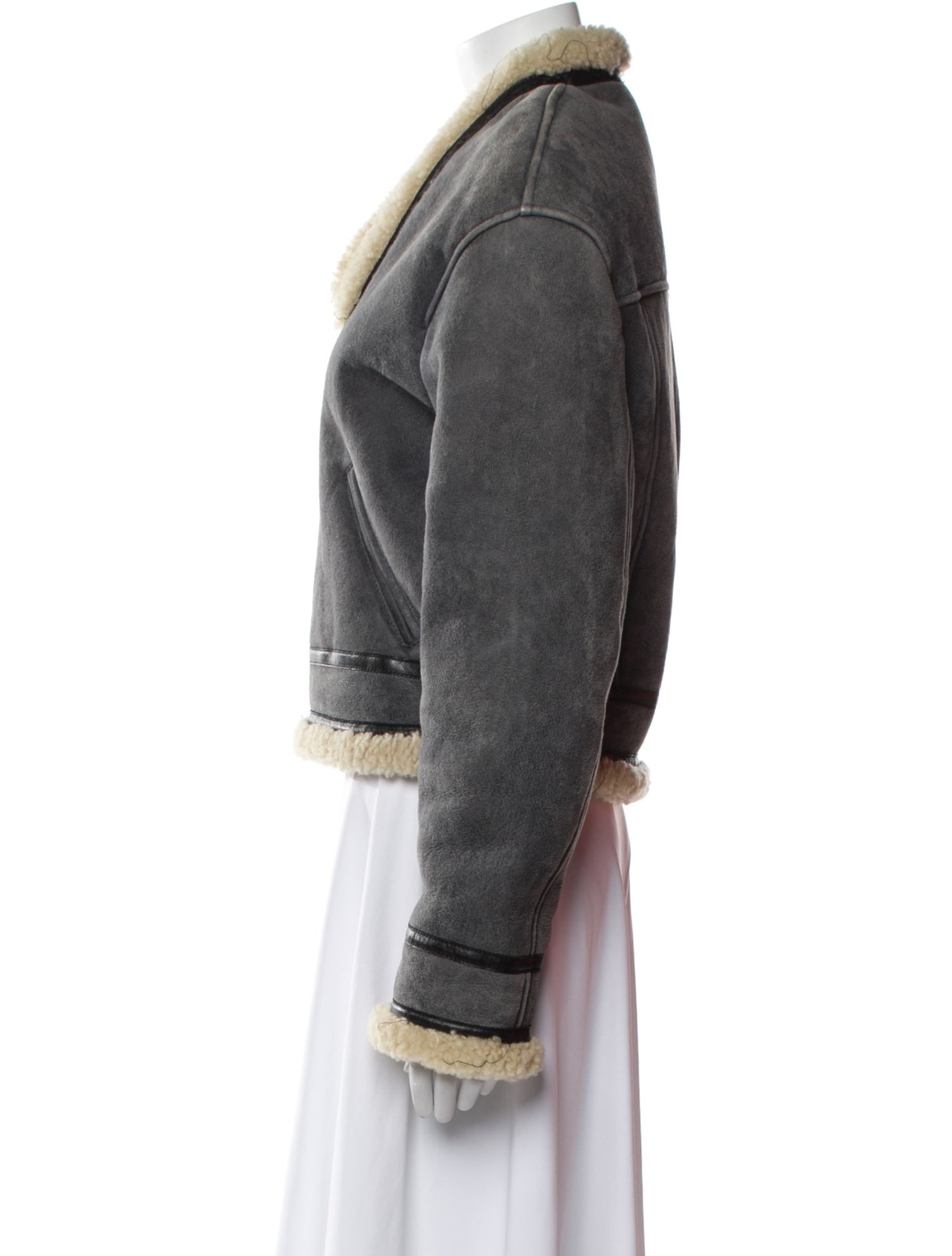 Étoile Isabel Marant Leather Faux Fur Coat