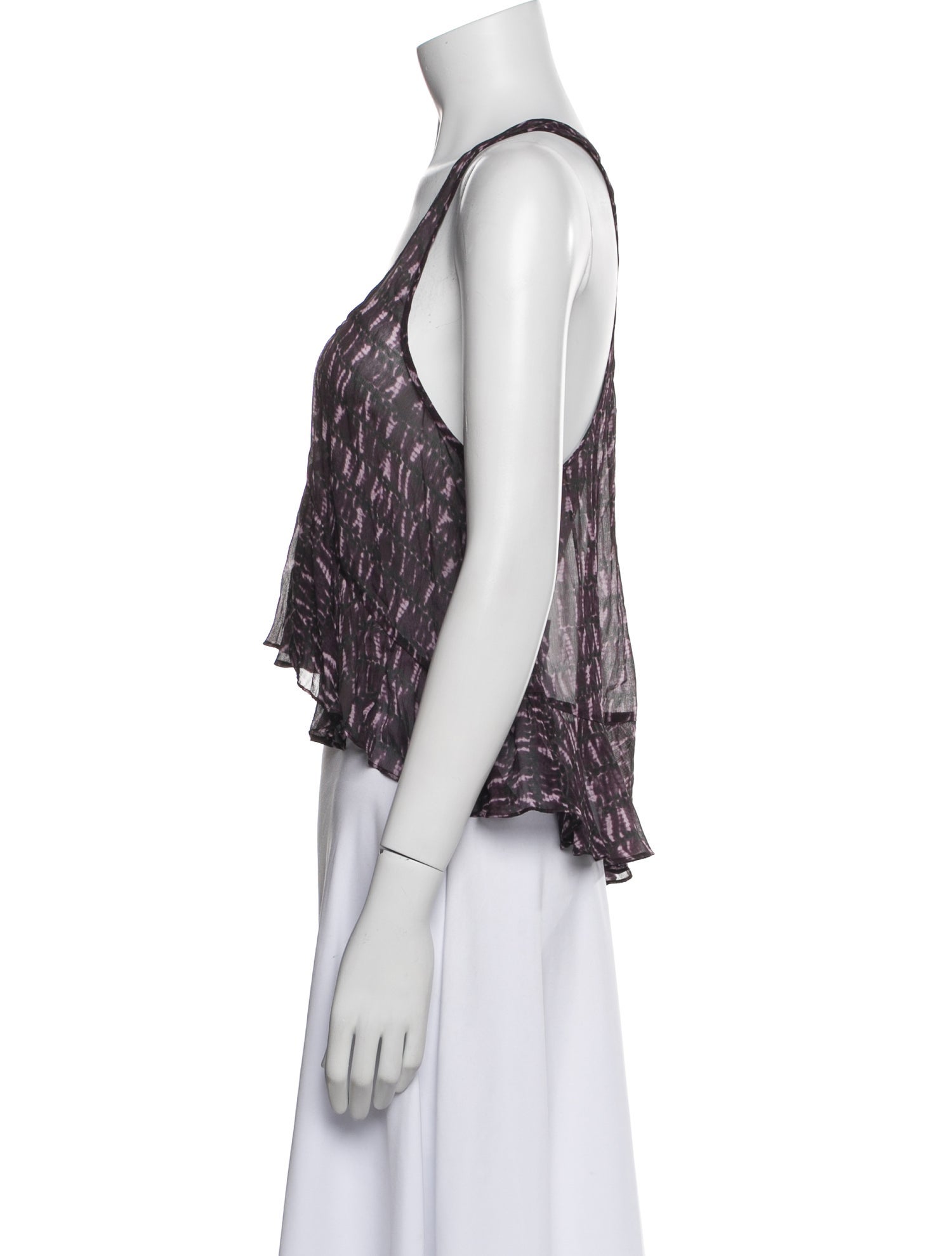 Étoile Isabel Marant Printed Scoop Neck Crop Top