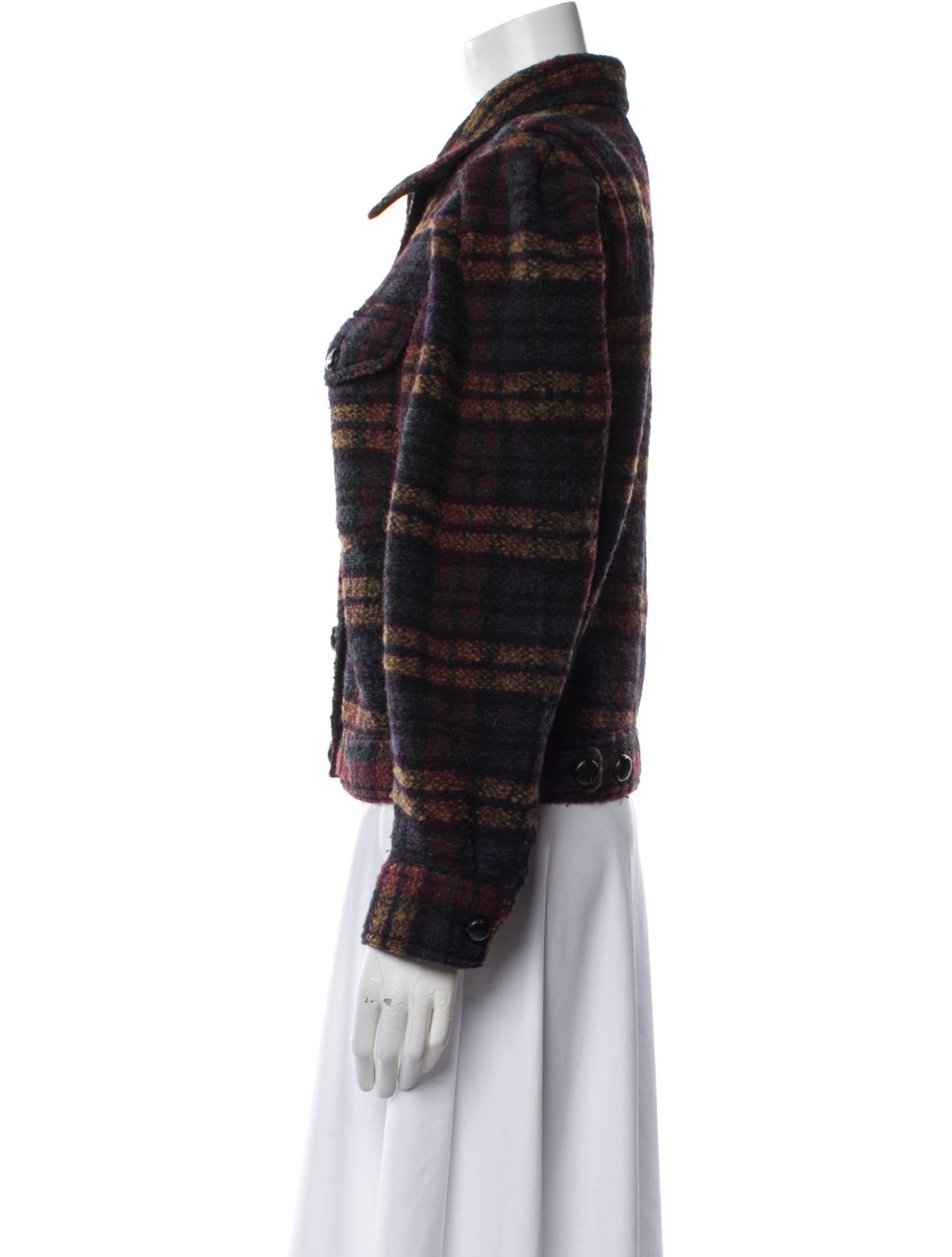 Étoile Isabel Marant Wool Plaid Print Jacket