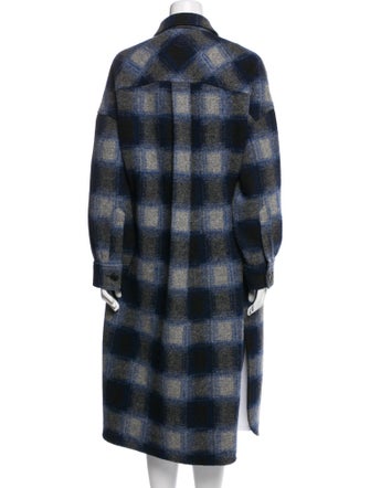 Étoile Isabel Marant Plaid Print Faux Fur Coat