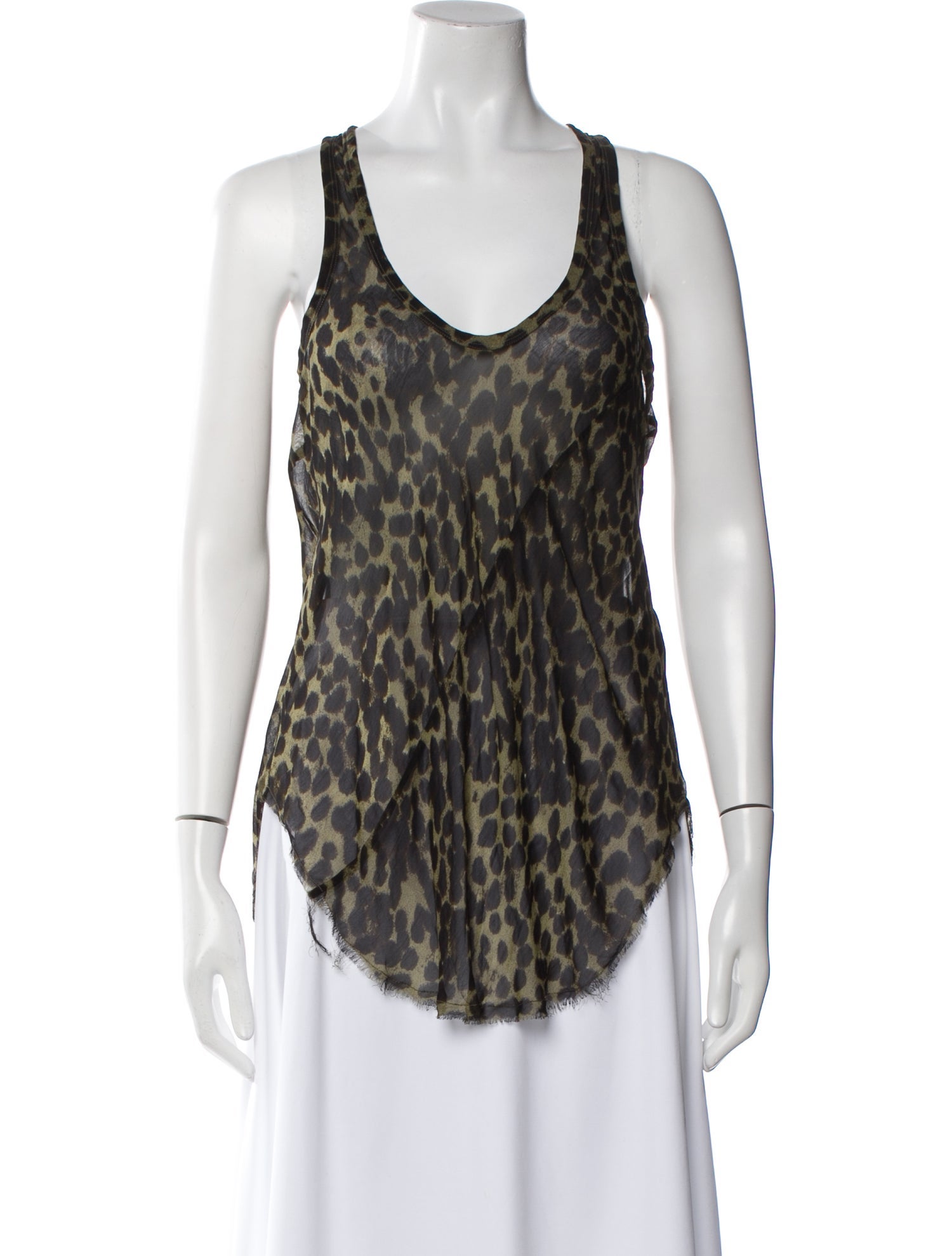 Étoile Isabel Marant Animal Print Scoop Neck Top