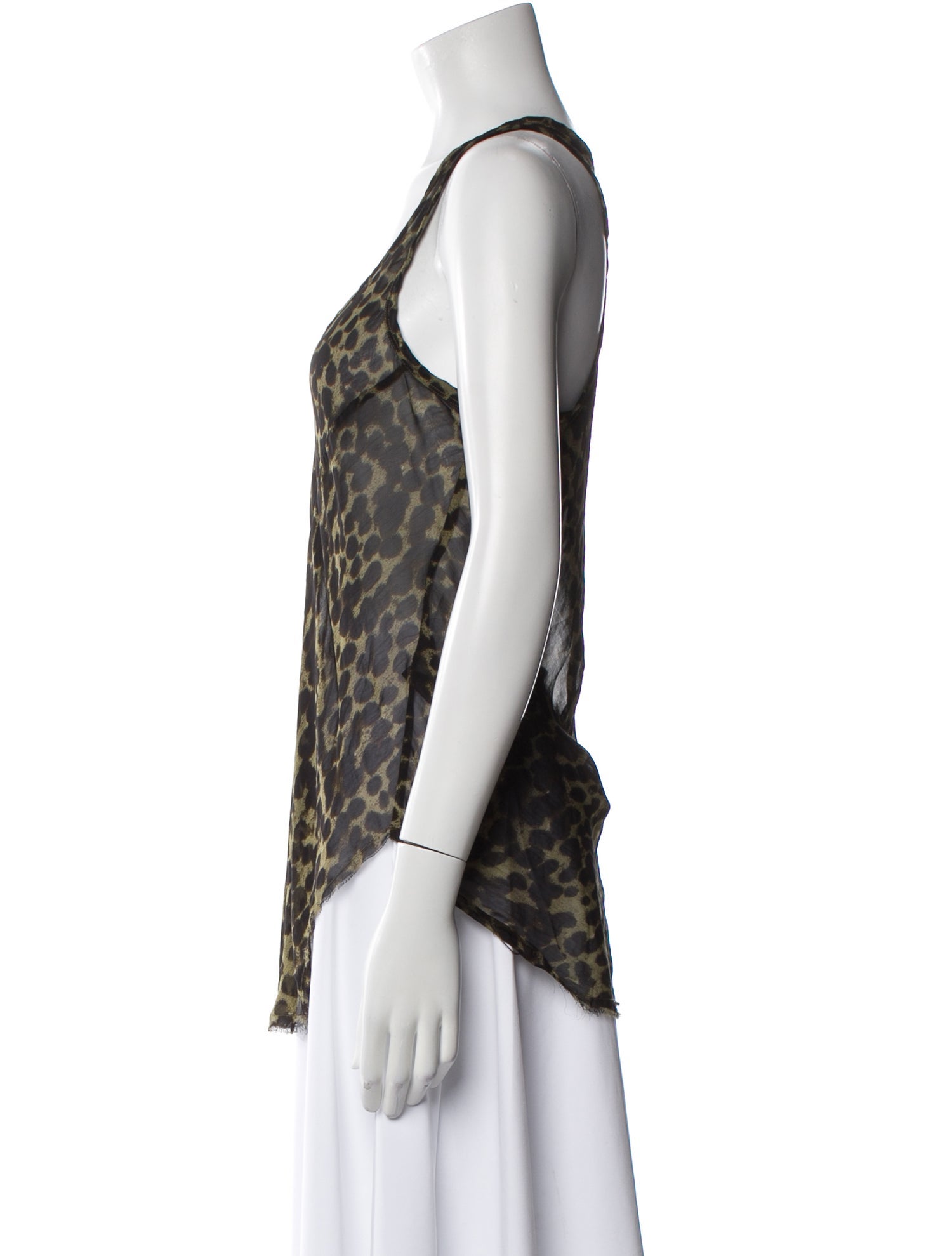 Étoile Isabel Marant Animal Print Scoop Neck Top
