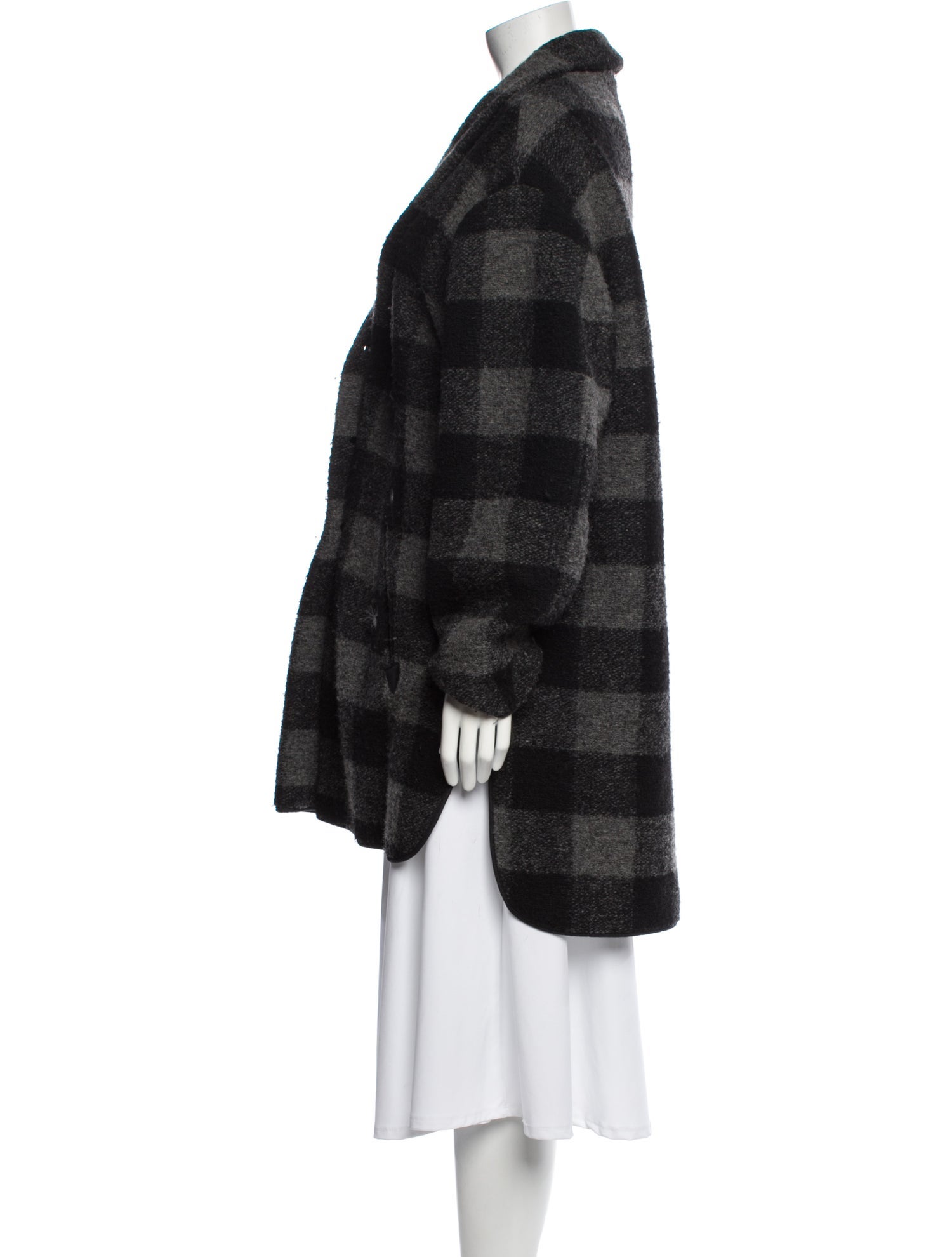 Étoile Isabel Marant Wool Plaid Print Peacoat