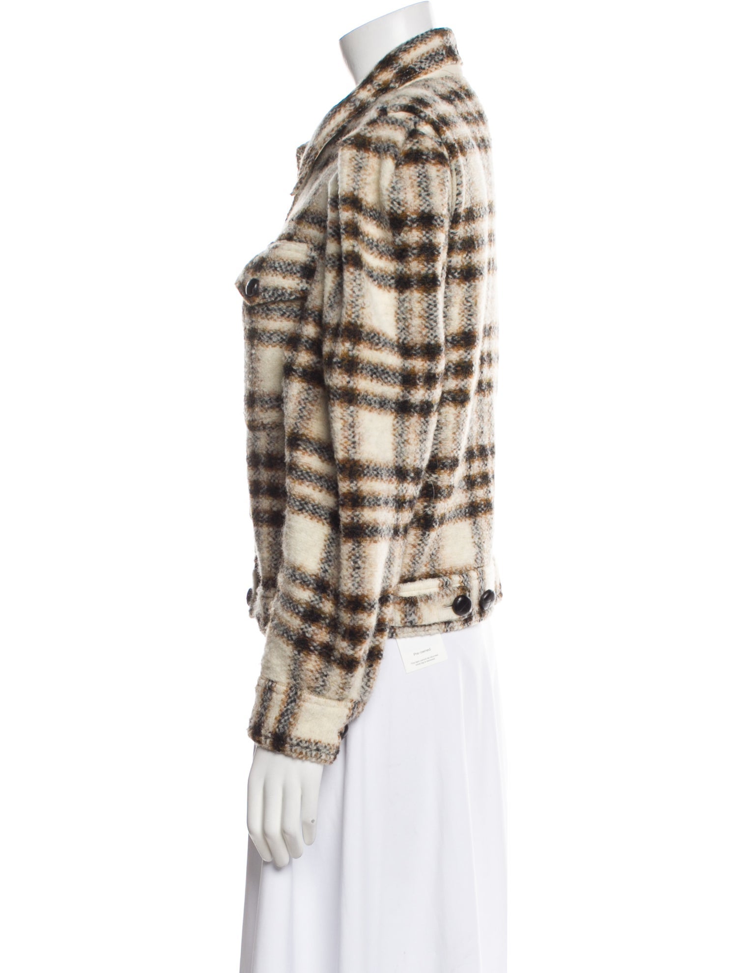 Étoile Isabel Marant Wool Plaid Print Jacket